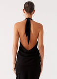 Michaella Chiffon Twist Top Black