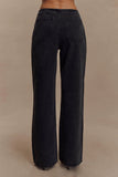 Caitlin Mid Rise Denim Jeans Washed Black