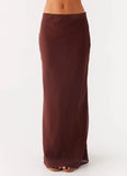 Sienna Sunset Maxi Skirt Chocolate