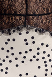 Dinah Lace And Satin Maxi Dress Polkadot