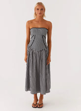 Larnie Midi Dress Black Gingam
