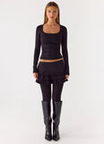 Skyler Mini Skort Black