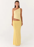 Seranella One Shoulder Maxi Dress Lemon