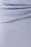 Adrienne Lurex Knot Maxi Skirt Pastel Blue