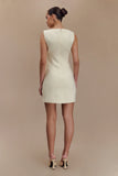 Angela Textured Boucle Mini Dress Ivory