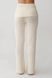 Mattais Boucle Knit Pants Ivory