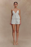 Janayia Cotton Beaded Top White