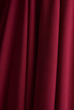Alison Burgundy Square Neck A Line Midi Dress
