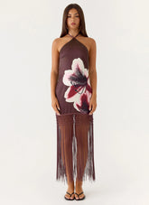 Niahvette Halter Midaxi Dress Velvet Bloom