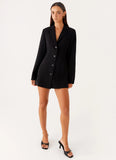 Albi Fitted Blazer Mini Dress Black
