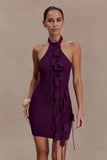 Jacky Tulip Mini Dress Plum