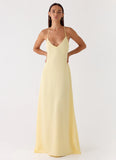 Fine Line Maxi Dress Yellow