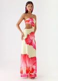 In The Rhythm Maxi Dress Yellow Floral Spritz