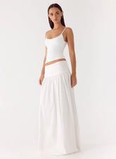 Jayne Maxi Skirt White