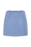 Gina Suiting Mini Skirt Ocean Blue