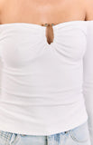 Anabel White Long Sleeve Top