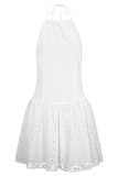 Carlina Broderie Mini Dress White