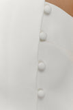 Astrid Asymmetric Sleeveless Suiting Top White