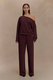August Straight Leg Jogger Chocolate