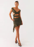 Ivy Whisper Mini Dress Khaki
