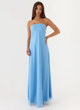 Yanina Strapless Maxi Dress Blue