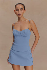 Jaime Spaghetti Strap Suiting Top Ocean Blue