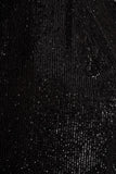 Clarabell Black Sequin Bandeau Structured Mini Dress