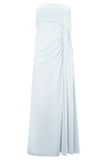 Calandra Slinky Maxi Skirt Pale Blue