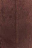 Logan Faux Suede Halter Top Dark Chocolate
