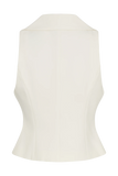 Alix Mixed Button Vest Ivory