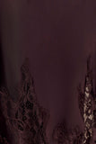 Nina Satin And Lace Maxi Skirt Chocolate