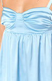 Sammie Blue Satin Mini Dress