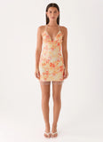 Hina Sequin Mini Dress Sun Burnt Shimmer