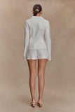 Annalee Cotton Beaded Tie Shirt White