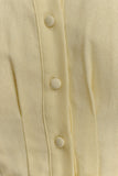 Aysha Buttoned Linen Mini Dress Lemon