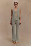 Malani Knit Top With Hardware Sage