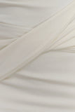 Henley Slinky Drape Mini Dress Ivory