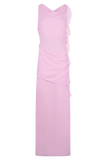 Daria Draped Chiffon Maxi Dress Light Lilac