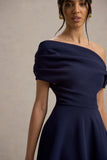 Agnes Navy One Shoulder Mini Dress