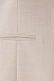 Solenne Collarless Suiting Blazer Natural Marle