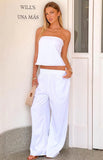 Mallorie White Strapless Top