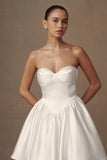Hollie Structured Corset Mini Dress White