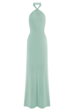 Elyna Slinky Halter Maxi Dress Lagoon
