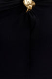 Spencer Slinky Top with Hardware Black