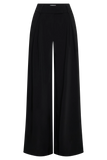 Jacqueline Pleated Wide Leg Pants Black