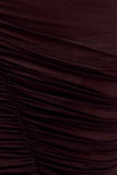 Matilda Ruched Mesh Maxi Skirt Chocolate