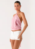 Sweet Skies Halter Top Pink