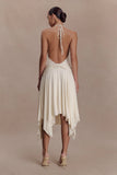 Sylvie Modal Hankie Midi Dress Ivory