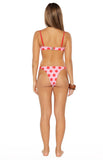 Kaia Pink and Red Polka Dot Underwire Bikini Top