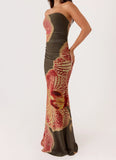 Iroha Strapless Maxi Dress Jungle Grove